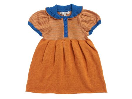 Baby Girls Caramel Knit Cotton Dress Online now