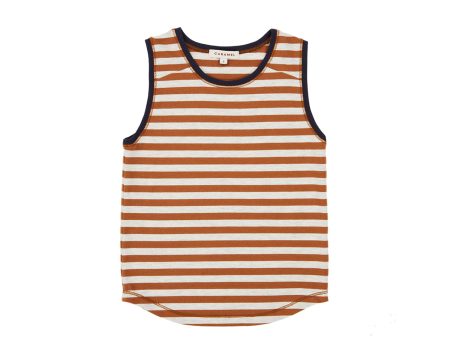 Boys & Girls Brown Stripe Cotton Vest Online Sale