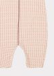 Baby Girls Light Pink Check Cotton Babysuit For Discount