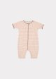 Baby Girls Light Pink Check Cotton Babysuit For Discount