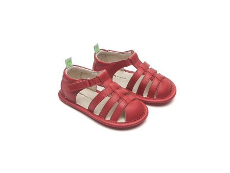 Baby Girls Red Leather Sandals Supply