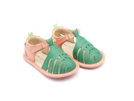 Baby Girls Green Leather Sandals Online Sale