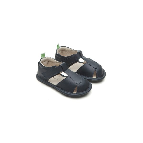 Baby Boys Navy Leather Sandals on Sale