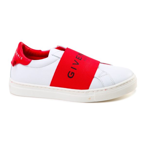 Girls White & Red Logo Shoes Online Sale