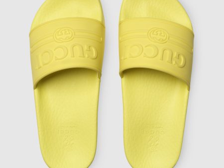 Girls Yellow Logo Sandals Online now