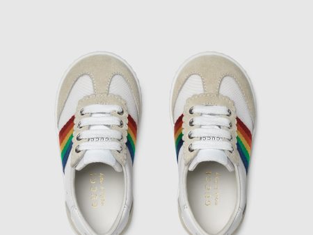 Baby White & Chromatic Stripes Shoes Supply