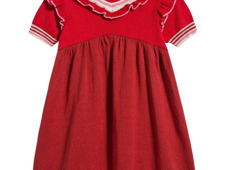 Baby Girls Berry Cotton Dress For Sale