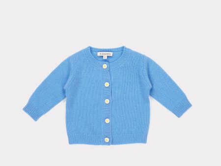 Baby Boys & Girls Blue Cashmere Cardigan Online Hot Sale