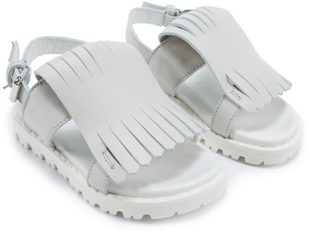 Girls White Leather Sandals Sale