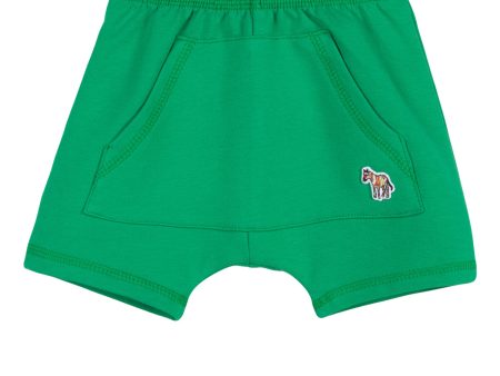 Baby Boys Green Cotton Shorts Hot on Sale