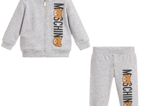 Baby Boys & Girls Grey Teddy Cotton Sets Discount