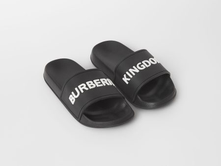 Boys & Girls Black Logo Sandals Online Hot Sale