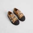 Boys & Girls Antique Yellow Check Cotton Shoes on Sale