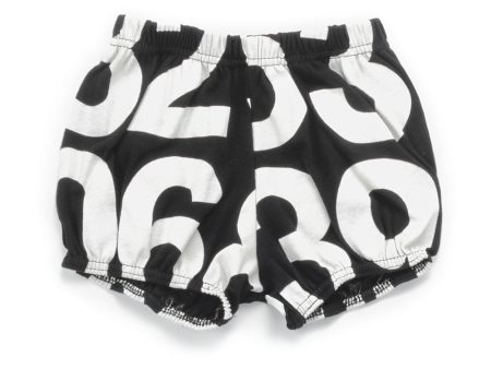 Baby Girls Black Number Cotton Shorts Online Sale