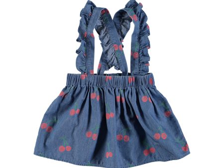 Baby Girls Blue Cherry Dress Cheap