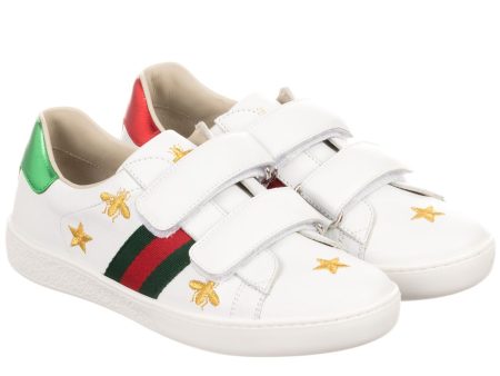 Baby Boys & Girls White Leather Velcro Shoes Online Sale