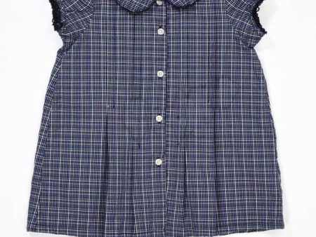 Baby Girls Blue Cotton Dress on Sale