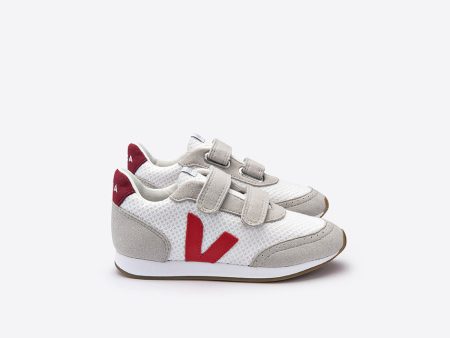 Boys & Girls Gray & Red  V  Shoes For Cheap