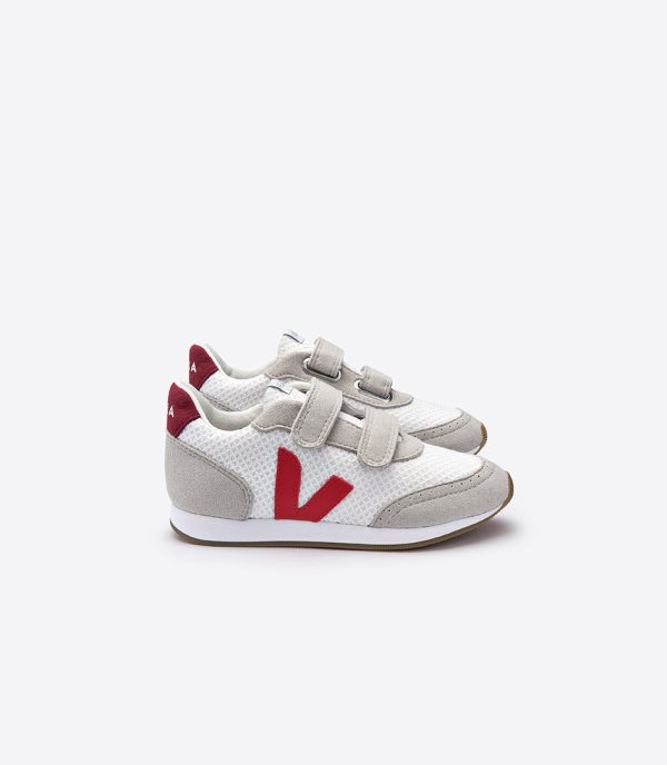 Boys & Girls Gray & Red  V  Shoes For Cheap