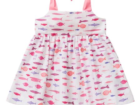 Baby Girls Anemone Pink Cotton Dress For Discount