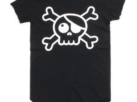 Baby Boys & Girls Black Skull Cotton T-shirt Discount