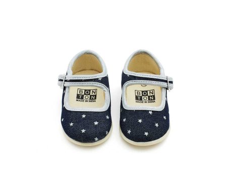 Baby Girls Dark Blue Cotton Shoes Online Sale