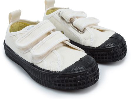 Boys White & Black Velcro Shoes Sale