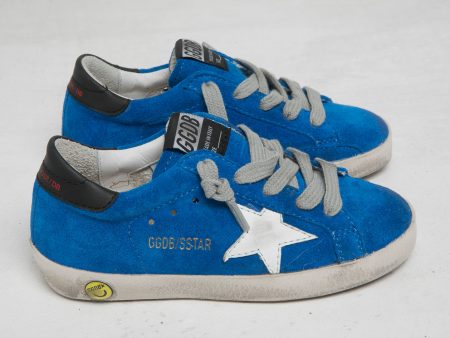 Boys Blue & White Star Leather Shoes Fashion