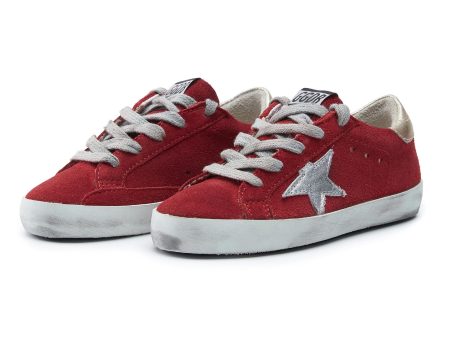 Baby Boys & Girls Red & Silver Star Leather Shoes For Sale