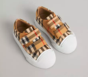 Baby Antique Yellow Check Shoes For Discount